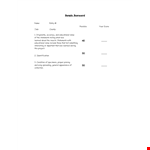 Sample scorecard Template example document template