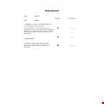 Sample scorecard Template example document template 