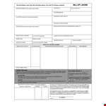 Bill of Lading Form example document template