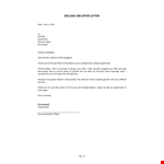 Turning Down A Job Offer Email example document template