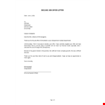 Turning Down A Job Offer Email example document template 