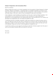 Immediate Resignation Letter Please Resign Immediately Global Foundries