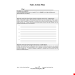 Sales Action Plan Example Pdf Template Free Download example document template