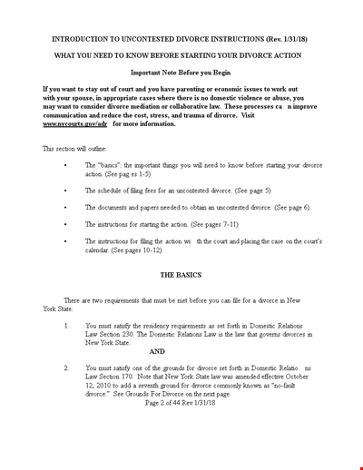 Printable Separation Notice