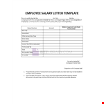 Employee Salary Letter Template example document template