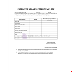 Employee Salary Letter Template example document template 