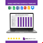 Yearly Meeting Schedule example document template 