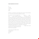 Clerk Job Application Letter example document template