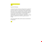 Write an Application for Employment as Waitress example document template