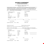 Divorce Agreement for Your State | Protect Your Children and Save Money example document template