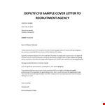 Deputy CFO cover letter example document template