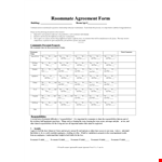 Create a Harmonious Living Arrangement with our Roommate Agreement Template - Download Now! example document template