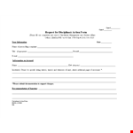 Disciplinary Action Form - Take Action Today example document template