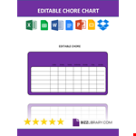 Editable Chore Chart example document template