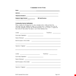 Community Service Letter Template | Service, Sponsoring, Organization Activities example document template 