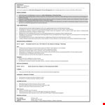 Professional Resume Format example document template