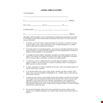 General Power Of Attorney Form example document template