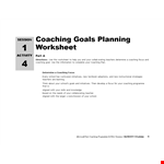 Goal Setting Template example document template