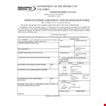 Does Apprenticeship Agreement Form example document template
