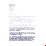 Finance Manager Cover Letter - Expertly Crafted for Finance, Company, and Management Roles example document template