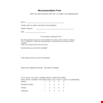 Internship Reference Letter Form example document template