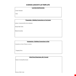 Lesson Plan Template for Building Skills and Connections example document template