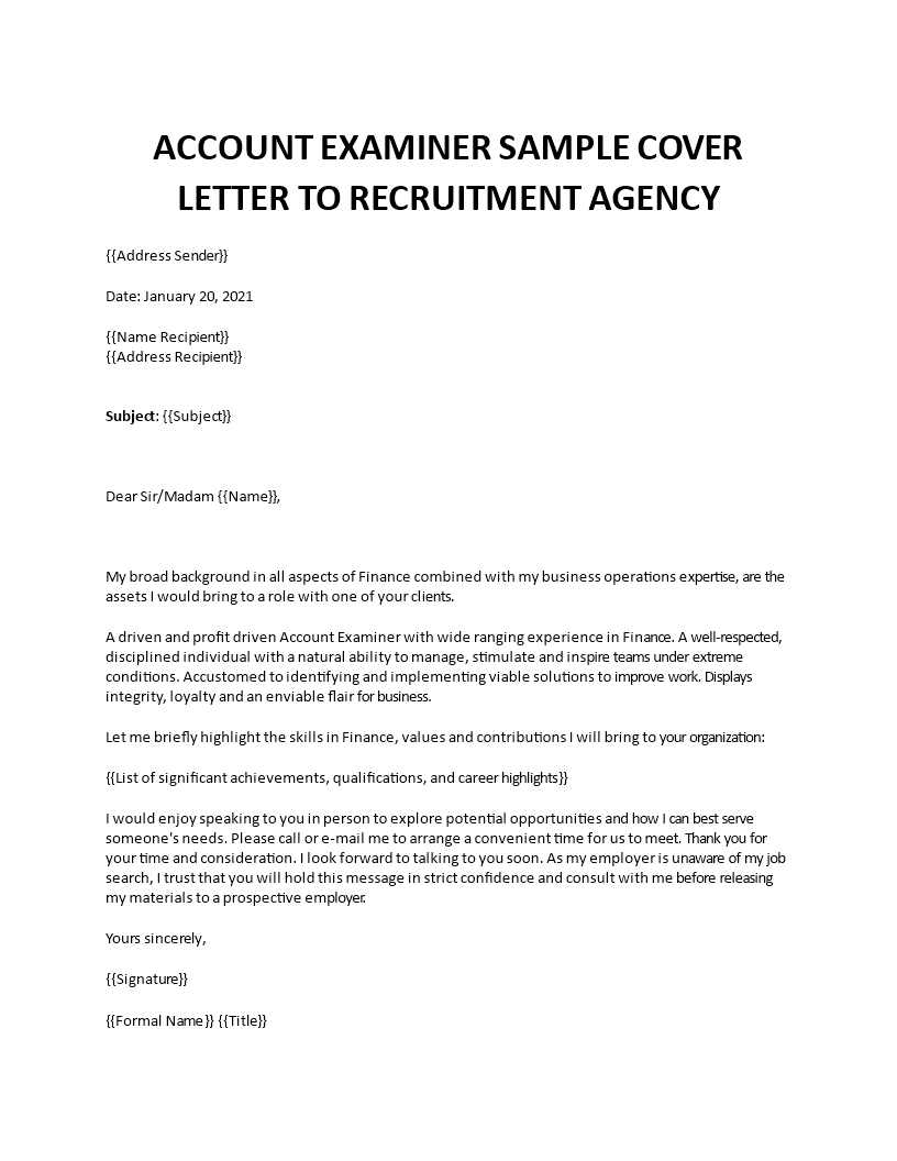 financial examiner cover letter Main Image financial examiner cover letter