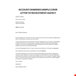 Financial Examiner cover letter example document template