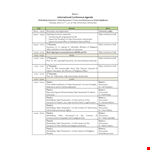 International Conference Agenda Sample example document template