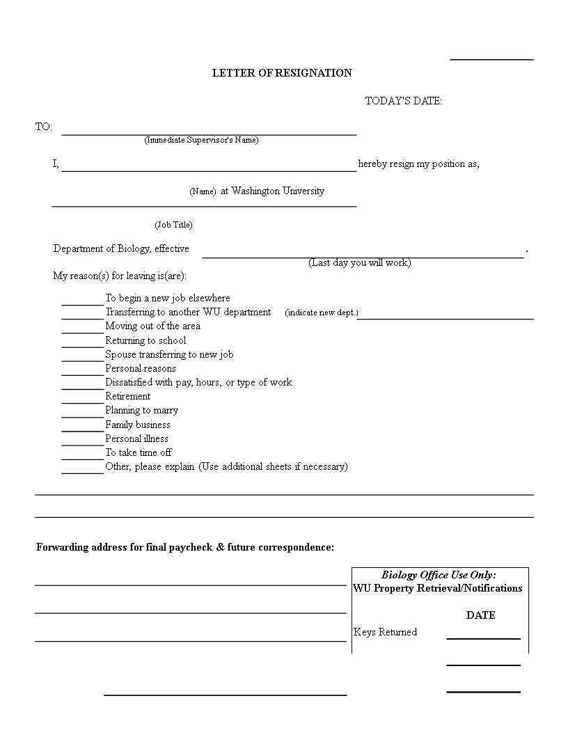 Free New Job Resignation Letter free-new-job-resignation-letter