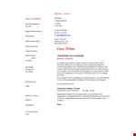 Graduate Assistant Accountant Resume example document template