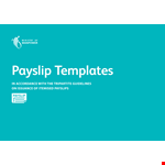 Full Payslip Booklet English example document template 