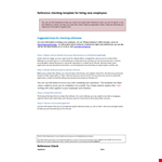 Reference Check Form Sample example document template