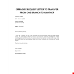 Employee transfer letter example document template