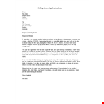 College Leave Application Letter example document template 