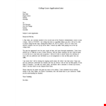 College Leave Application Letter example document template