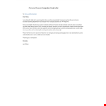 Personal Reason Resignation Email Letter example document template