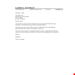 Accepting the Job Offer from Brown, Smith, & Associates - Lauren's Letter example document template 