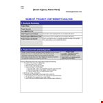 Cost Benefit Analysis Template: Evaluate Project Costs and Alternatives with Ease example document template