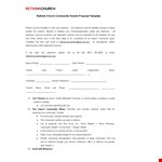 Win Over Your Community with Our Event Proposal Template | Church Goals example document template