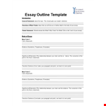 Create a Compelling Essay Outline | Claim, Statement, Evidence - Template example document template