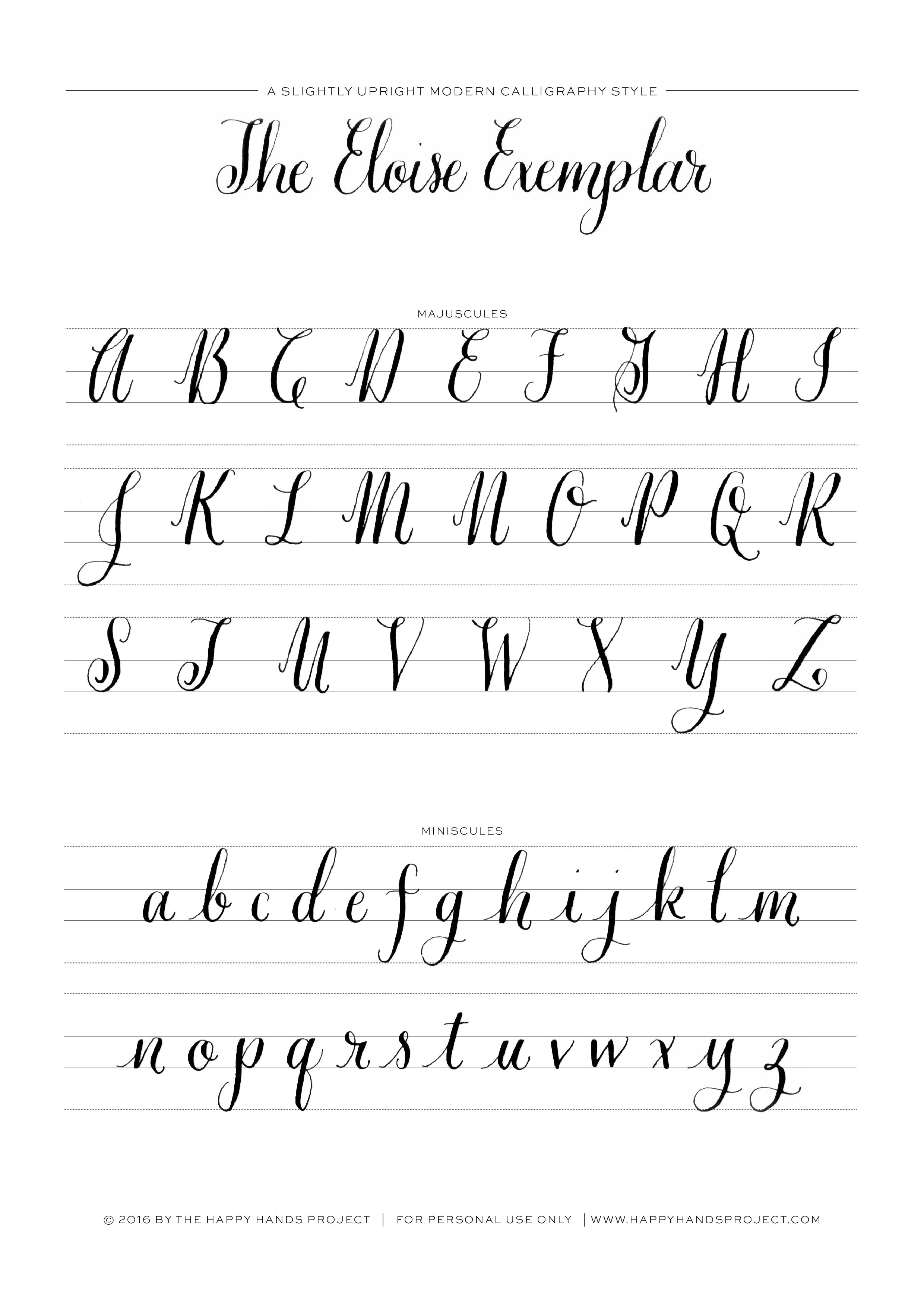Free Printable Calligraphy Alphabet Letters