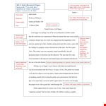 MLA Science Research Paper - Explore the Works of Carl Sagan example document template