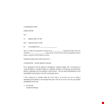 Counseling Memo Format example document template 
