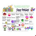 Family Birthday Calendar example document template