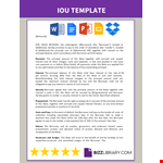 IOU Sample example document template