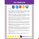 IOU Sample example document template 