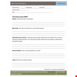 Create SMART Goals with Our Free Academic Templates example document template