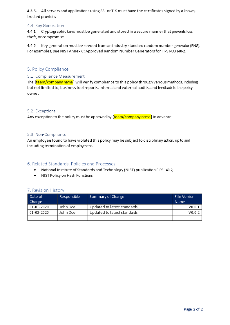 acceptable encryption policy example