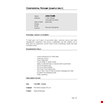 Retail Executive Work Resume example document template